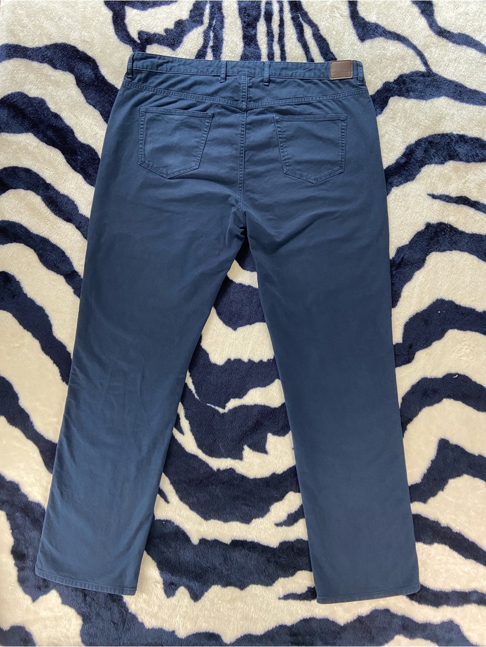Peter Millar Dark Blue Cotton Blend Canvas Pants Size 40 Men’s Straight Leg - Picture 10 of 12